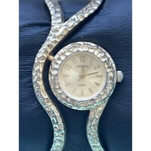 Geneva Gold Tone Women’s Cuff Watch